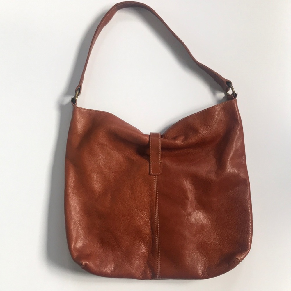 Lauren Ralph Lauren Brown Leather Shoulder Bag - Picture 2 of 5